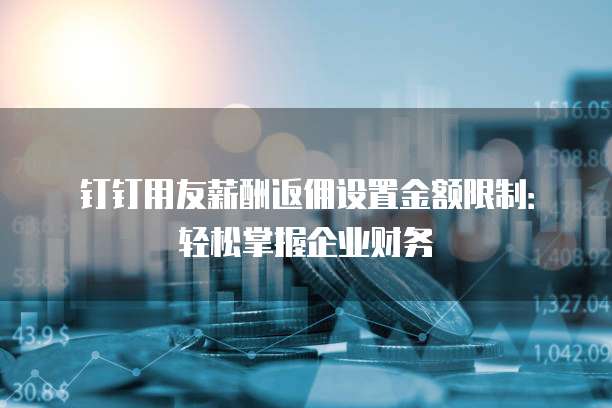 钉钉用友薪酬返佣设置金额限制:轻松掌握企业财务