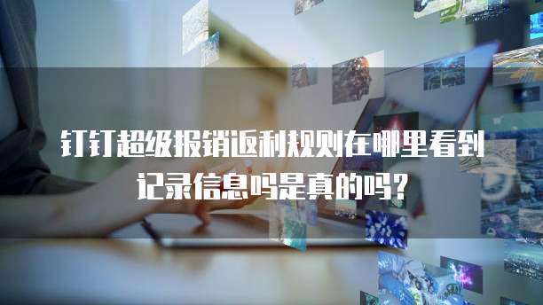 钉钉超级报销返利规则在哪里看到记录信息吗是真的吗?