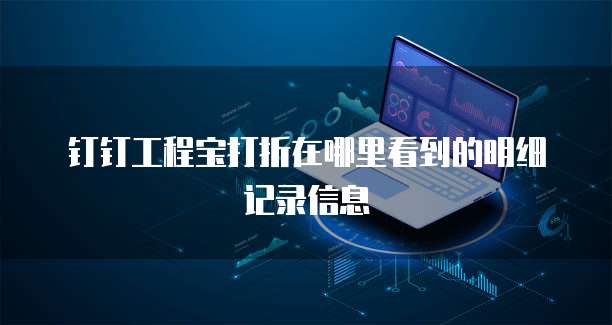 钉钉工程宝打折在哪里看到的明细记录信息