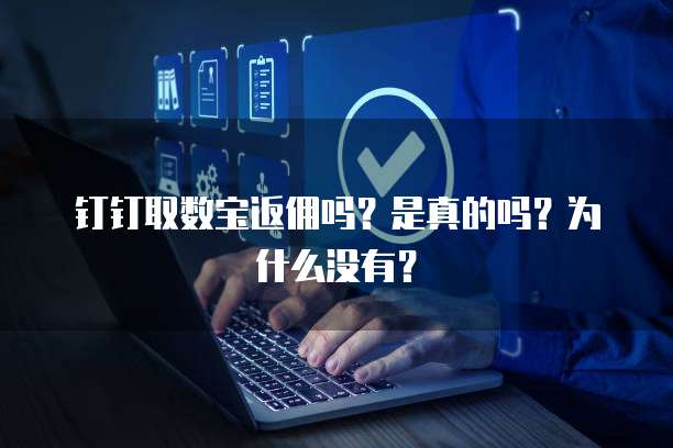 钉钉取数宝返佣吗？是真的吗？为什么没有？