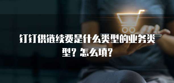 钉钉供链续费是什么类型的业务类型?怎么填?