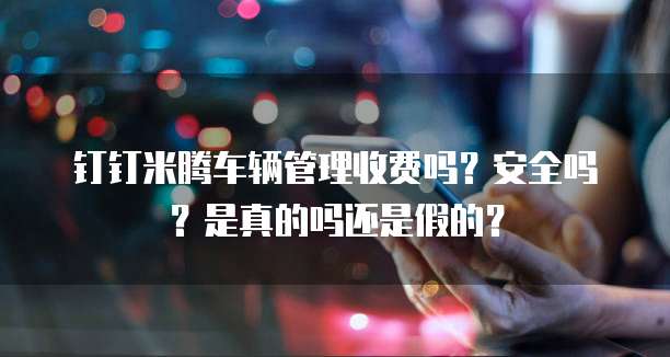 钉钉米腾车辆管理收费吗?安全吗?是真的吗还是假的?