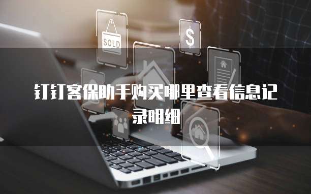 钉钉客保助手购买哪里查看信息记录明细