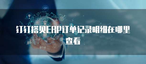 钉钉搭贝ERP订单记录明细在哪里查看