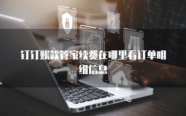 钉钉账款管家续费在哪里看订单明细信息