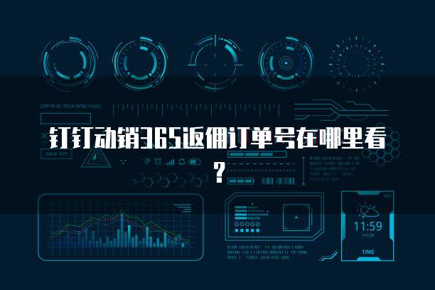 钉钉动销365返佣订单号在哪里看?