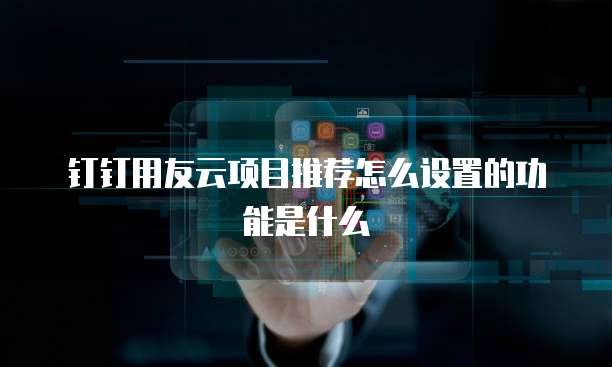 钉钉用友云项目推荐怎么设置的功能是什么