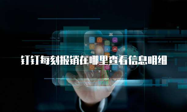 钉钉每刻报销在哪里查看信息明细