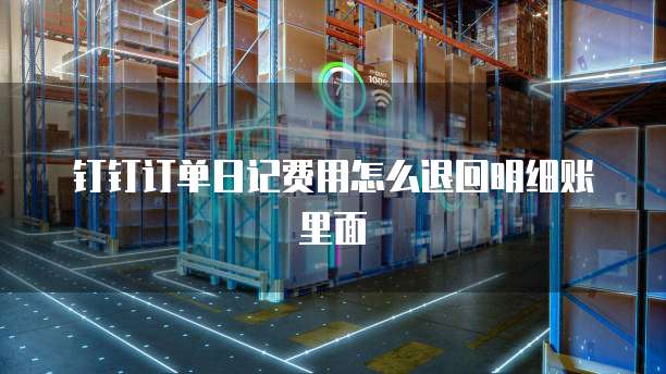 钉钉订单日记费用怎么退回明细账里面