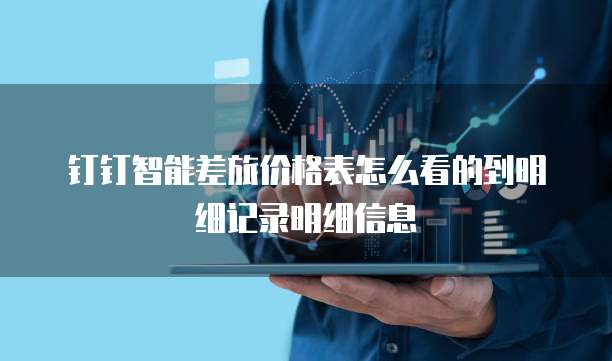 钉钉智能差旅价格表怎么看的到明细记录明细信息