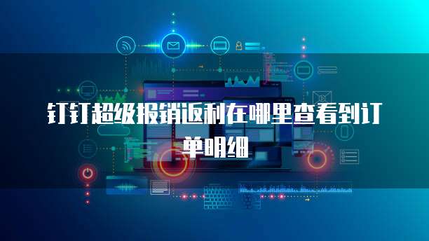 钉钉超级报销返利在哪里查看到订单明细