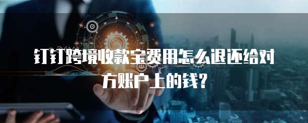 钉钉跨境收款宝费用怎么退还给对方账户上的钱?