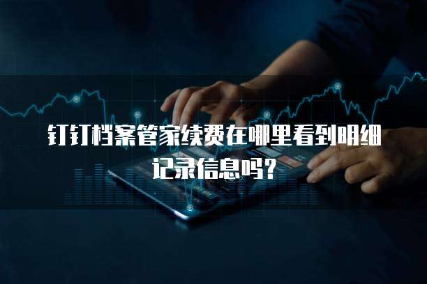 钉钉档案管家续费在哪里看到明细记录信息吗?