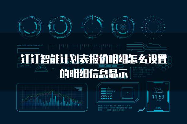 钉钉智能计划表报价明细怎么设置的明细信息显示