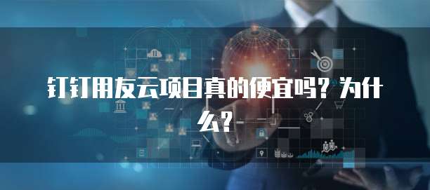 钉钉用友云项目真的便宜吗?为什么?