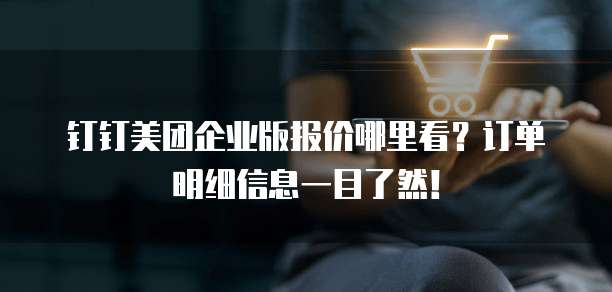 钉钉美团企业版报价哪里看?订单明细信息一目了然!