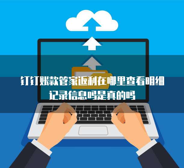 钉钉账款管家返利在哪里查看明细记录信息吗是真的吗