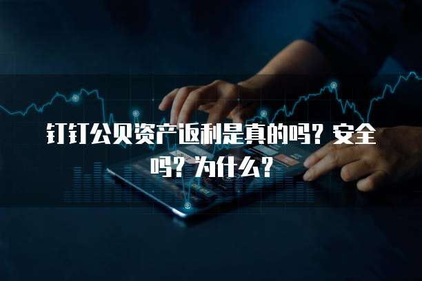 钉钉公贝资产返利是真的吗?安全吗?为什么?