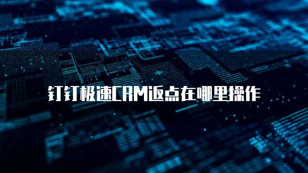 钉钉极速CRM返点在哪里操作