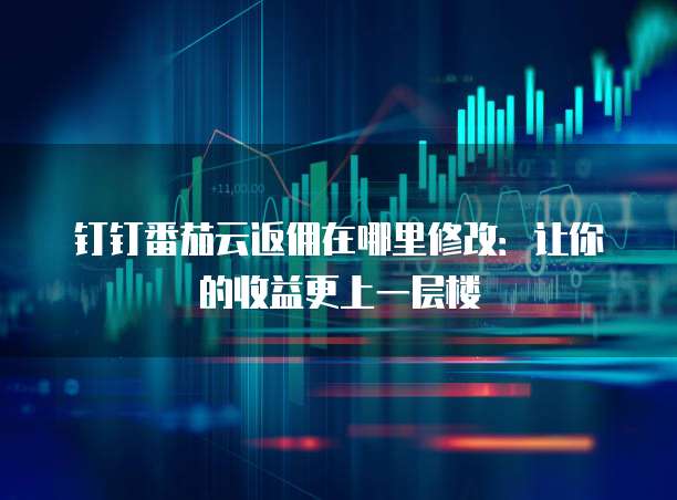 钉钉番茄云返佣在哪里修改:让你的收益更上一层楼
