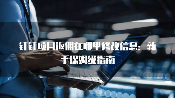 钉钉项目返佣在哪里修改信息:新手保姆级指南
