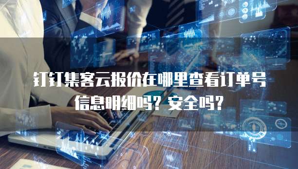 钉钉集客云报价在哪里查看订单号信息明细吗?安全吗?