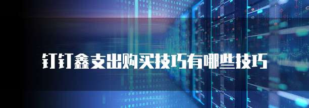 钉钉鑫支出购买技巧有哪些技巧