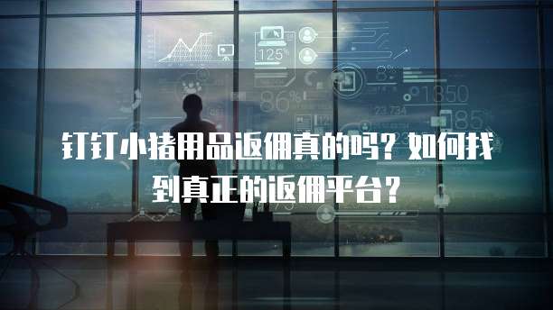 钉钉小猪用品返佣真的吗？如何找到真正的返佣平台？