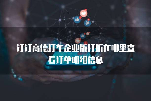 钉钉高德打车企业版打折在哪里查看订单明细信息