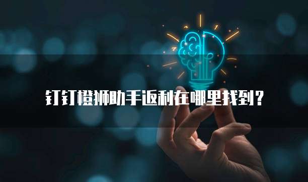 钉钉橙狮助手返利在哪里找到?