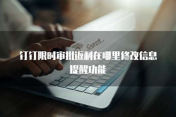 钉钉限时审批返利在哪里修改信息提醒功能