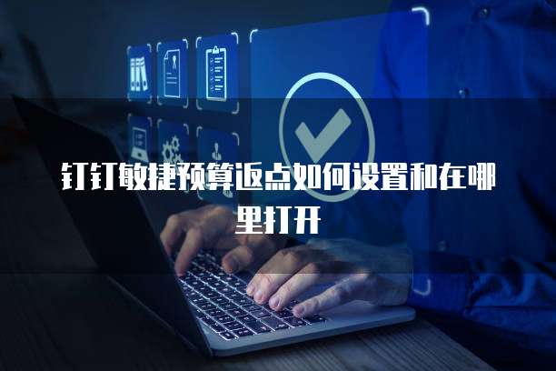 钉钉敏捷预算返点如何设置和在哪里打开
