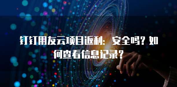 钉钉用友云项目返利:安全吗?如何查看信息记录?