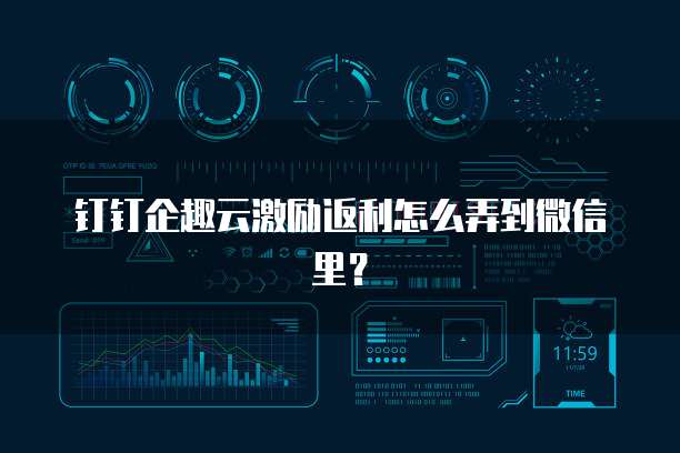 钉钉企趣云激励返利怎么弄到微信里?