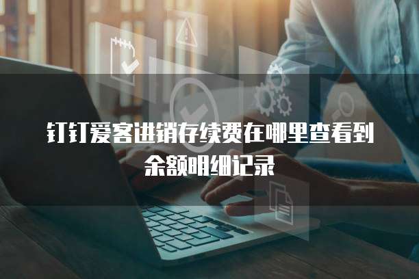 钉钉爱客进销存续费在哪里查看到余额明细记录