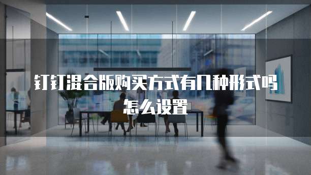 钉钉混合版购买方式有几种形式吗怎么设置