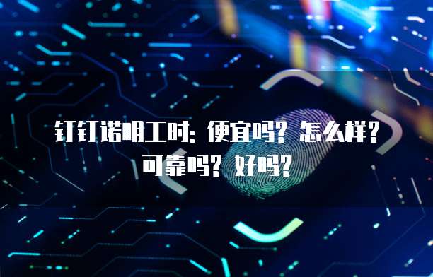 钉钉诺明工时: 便宜吗? 怎么样? 可靠吗? 好吗?