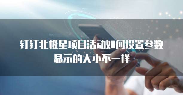 钉钉北极星项目活动如何设置参数显示的大小不一样