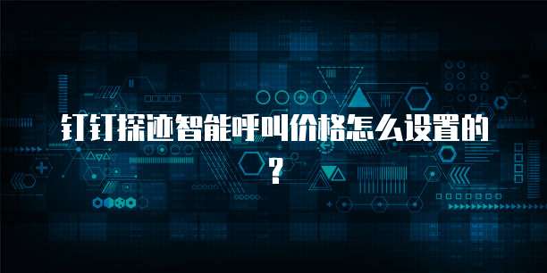 钉钉探迹智能呼叫价格怎么设置的？