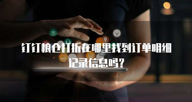 钉钉粮仓打折在哪里找到订单明细记录信息吗?