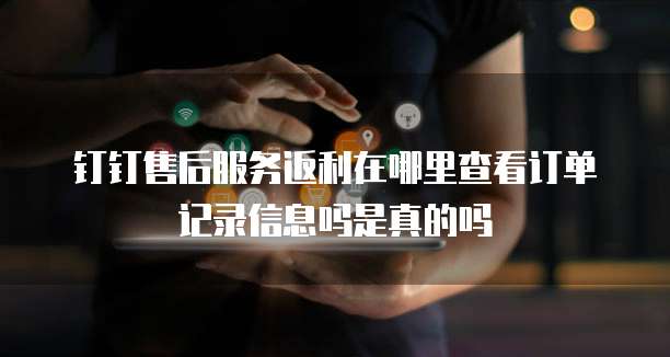 钉钉售后服务返利在哪里查看订单记录信息吗是真的吗