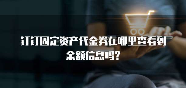 钉钉固定资产代金券在哪里查看到余额信息吗?
