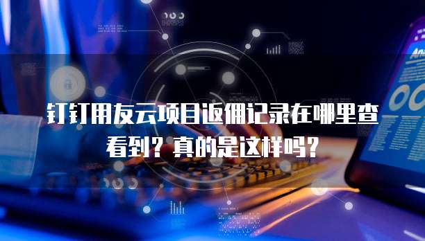 钉钉用友云项目返佣记录在哪里查看到?真的是这样吗?