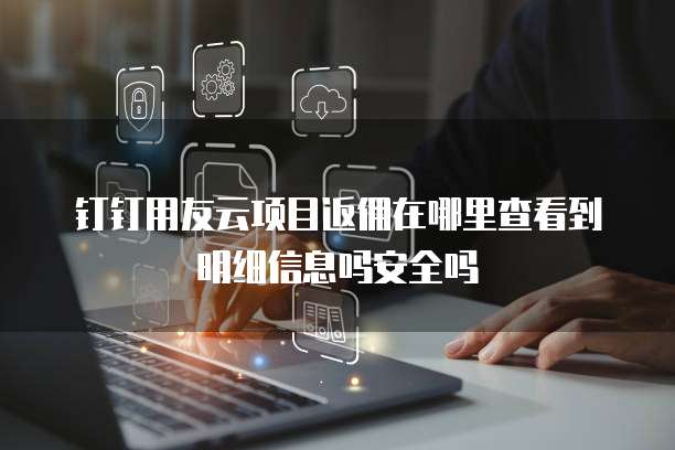 钉钉用友云项目返佣在哪里查看到明细信息吗安全吗