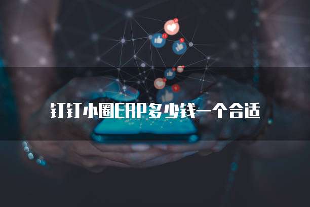 钉钉小圈ERP多少钱一个合适
