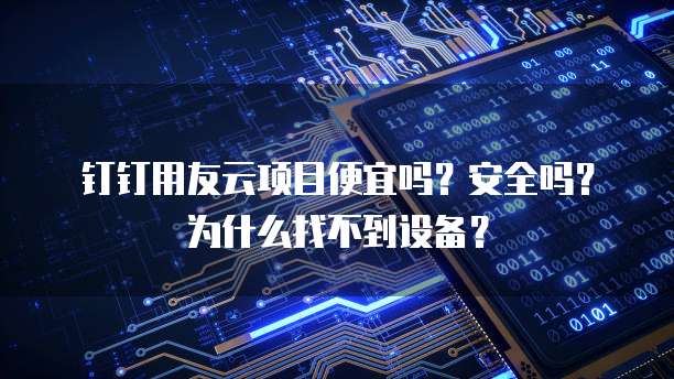 钉钉用友云项目便宜吗？安全吗？为什么找不到设备？
