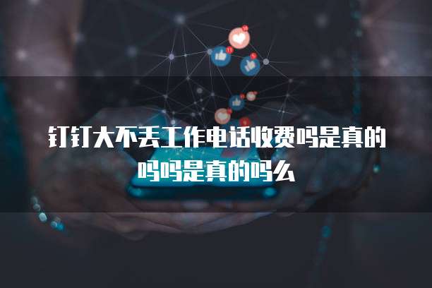 钉钉大不丢工作电话收费吗是真的吗吗是真的吗么