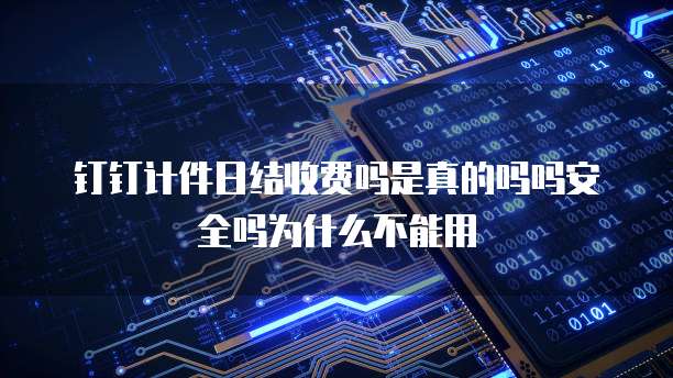 钉钉计件日结收费吗是真的吗吗安全吗为什么不能用