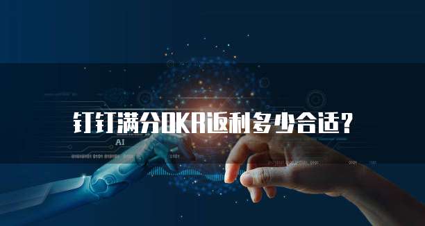 钉钉满分OKR返利多少合适?