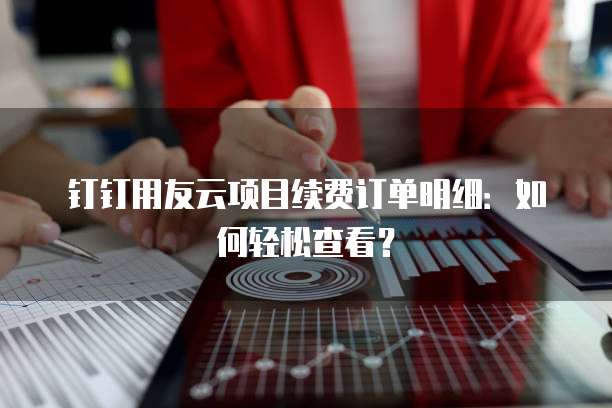钉钉用友云项目续费订单明细:如何轻松查看?